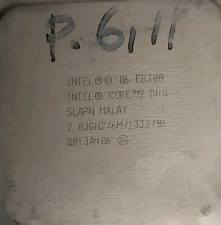 인텔 코어2 듀오 E8300 CPU 이미지
