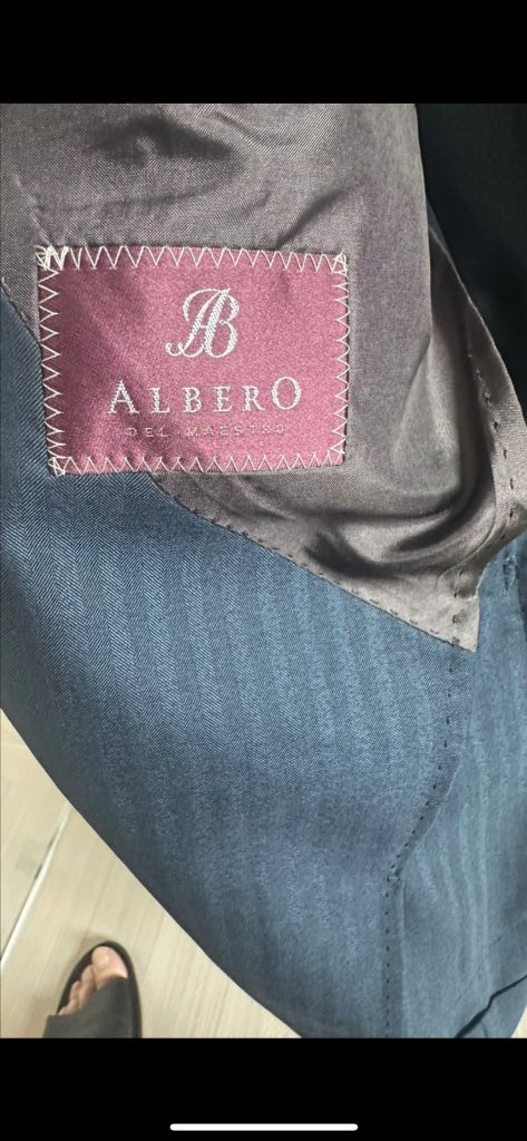 마에스트로 알베로 콜롬보 원단 네이비 수트 103사이즈 하의32-33사이즈 이미지