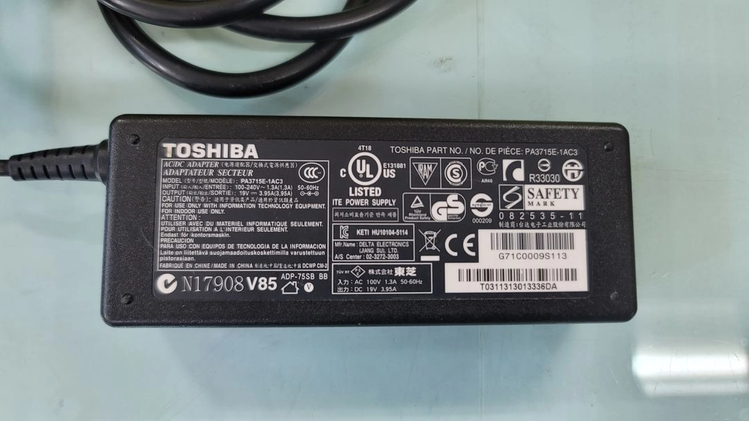 도시바 노트북 정품 아답터 PA-3715E-1AC3 / 19V 3.95A 이미지