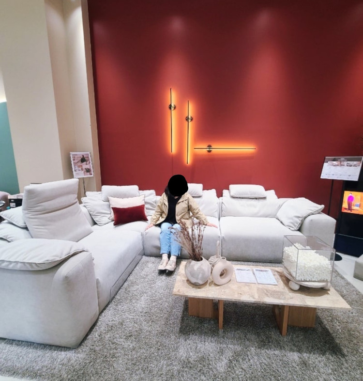 에싸 하바나 와이드 4인 코너 카시미라 바닐라(사정상 좋은가격에 넘깁니다) 이미지