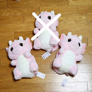 새상품)35cm 핑크 드래곤 인형_분홍색 용 공룡_귀여운 소품_중형 인테리어 빅 누이_크레인 프라이즈 상품 이미지