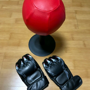 탁상용 펀치볼, 글러브 세트 이미지