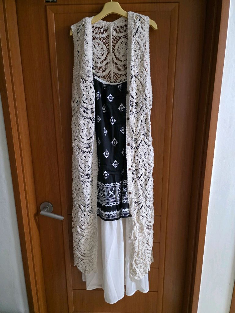 (새상품) 뜨개 롱조끼 가디건 이미지