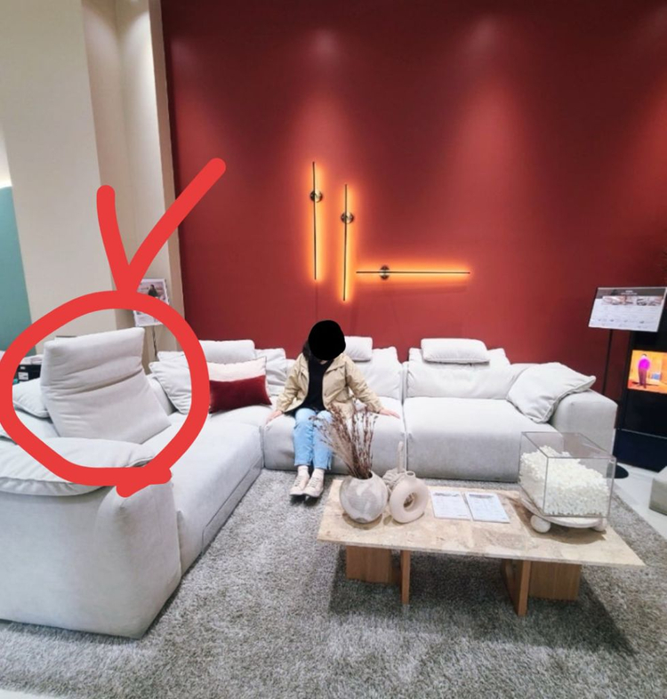 에싸 하바나 와이드 4인 코너 카시미라 바닐라(사정상 좋은가격에 넘깁니다) 이미지