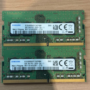노트북 삼성 램 ddr4 8gb 21300 2666v 2개 이미지