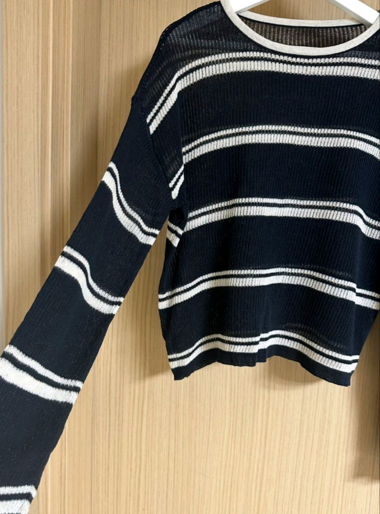 마지막가격 시스루니트 간절기니트 긴팔니트 단가라니트 그물니트 사이즈55-77 이미지