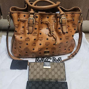 MCM 드로우 스트링 라지 숄더백 이미지