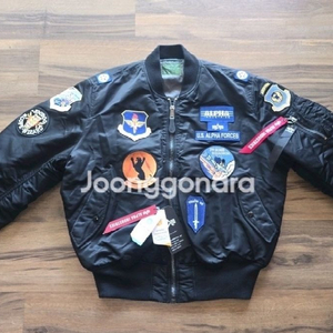 ( 가격인하 ) 정품 알파인더스트리 항공점퍼 [ 한정판 ] MA-1 블랙 블루종 XL 이미지