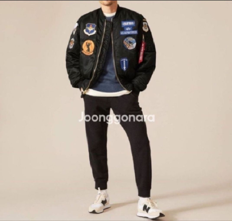 ( 가격인하 ) 정품 알파인더스트리 항공점퍼 [ 한정판 ] MA-1 블랙 블루종 XL 이미지