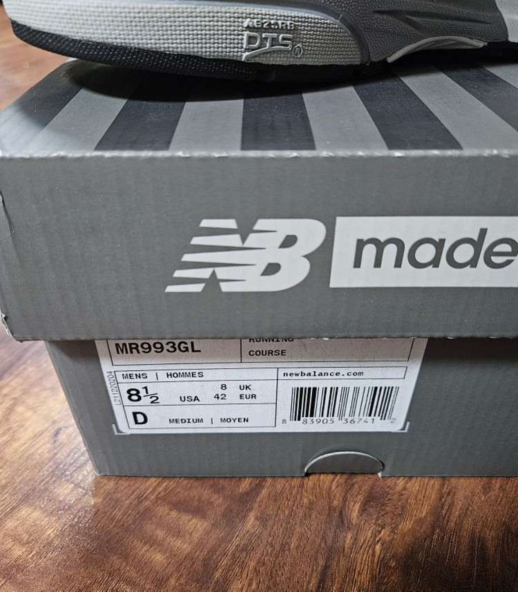 (265) 뉴발란스 맨즈 993 그레이 265사이즈 미공홈발 미시착 새상품 이미지