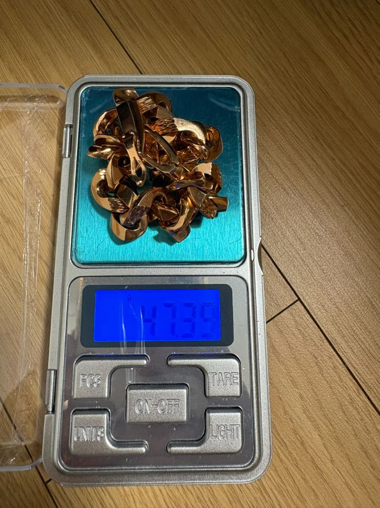 18k 팔각체인 금팔찌 이미지