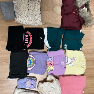 여아 M사이즈 겨울옷 일괄(작은 L포함/미니봉봉,몽콕,코헨,제이크루,포크칩스,뽀앤츄 등) 이미지