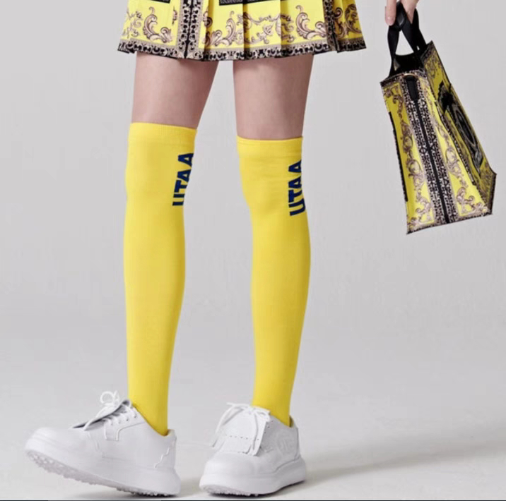 (새상품) 골프 유타 니삭스 화이트, 블랙, 엘로우 이미지