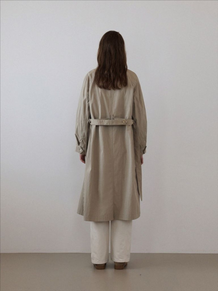 하네 벨티드 롱 트렌치 코트_Beige 이미지