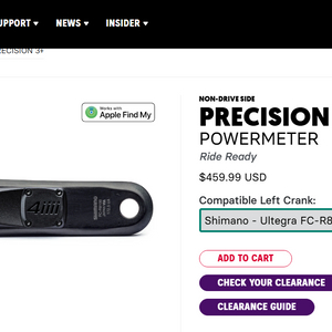 4iii Precision 3 파워미터 - 시마노 울테그라 172.5mm 용 이미지