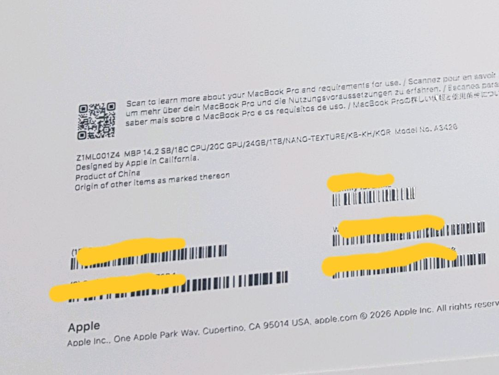 애플 맥북 프로 14인치 M5 pro칩 18코어cpu20코어gpu 24G 이미지