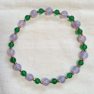 핸드메이드 AA-라벤더문쿼츠 오닉스 팔찌 이미지