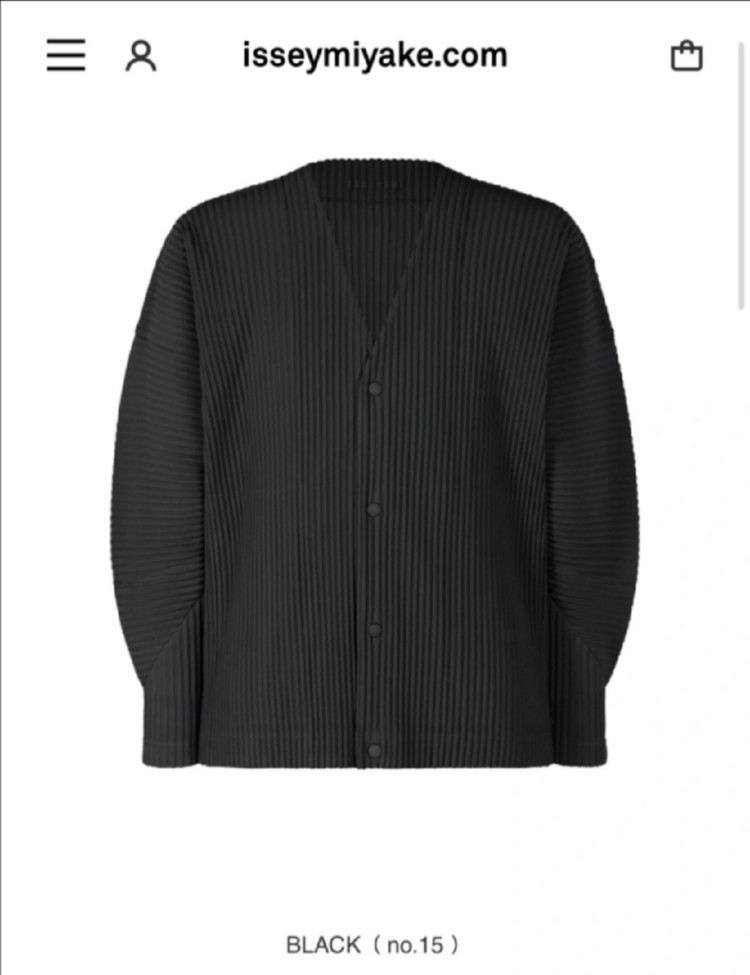 (새제품)옴므플리세 Cardigan Black 사이즈 2 이미지