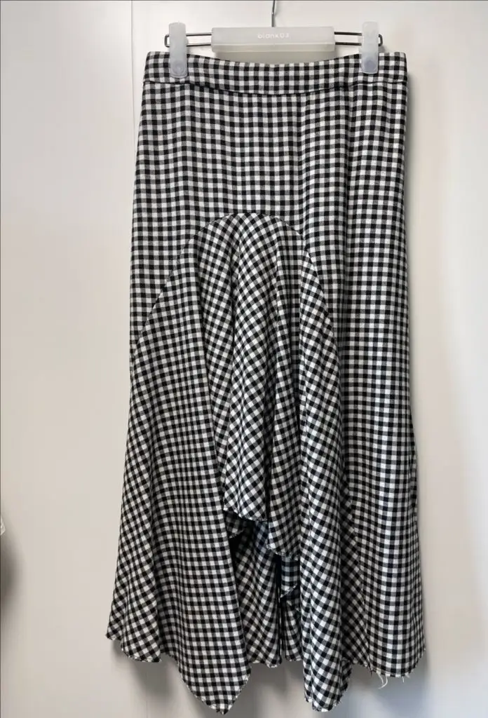 ZARA 체크 언발란스 롱 스커트 S 이미지
