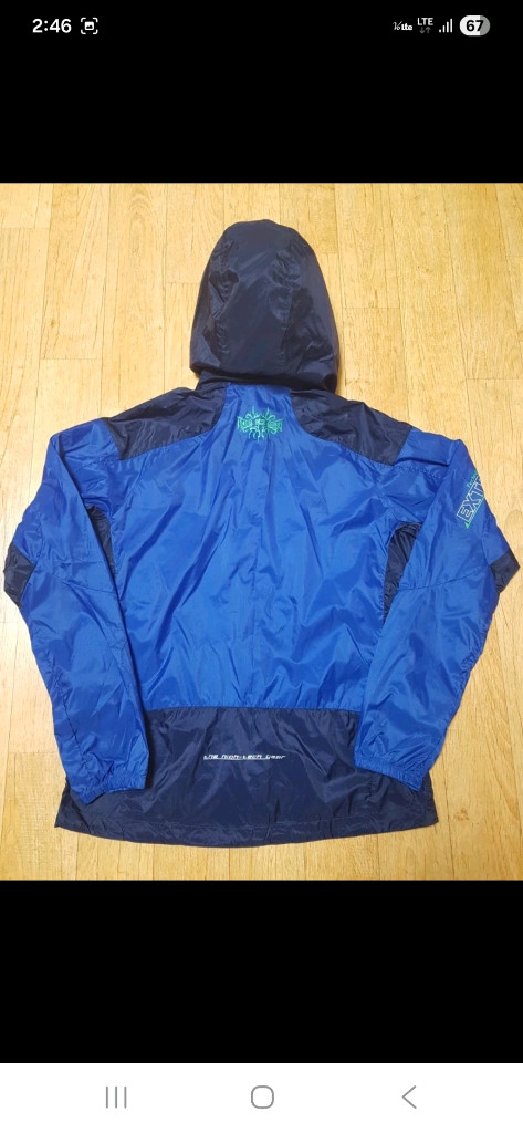 (정품새상품급)K2 익스트림 방수 바람막이 한여름 냉감용 기능성 초경량 후드 자켓, 다크 블루&네이비색, 넉넉한95 이미지