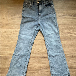 하이웨이스트 데님 바지 이미지