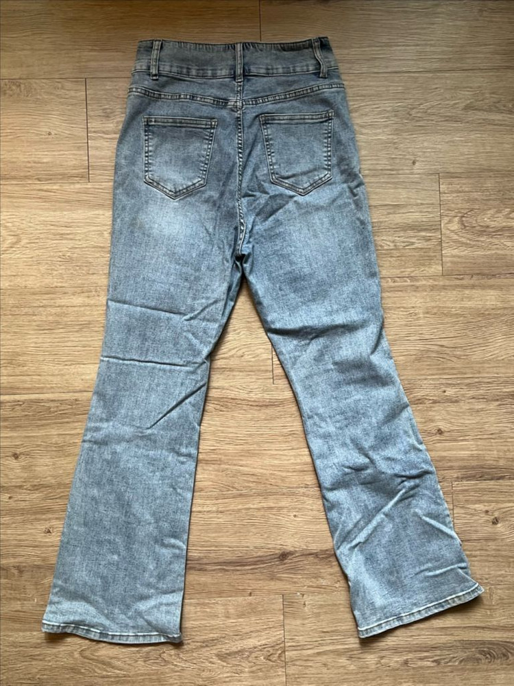 하이웨이스트 데님 바지 이미지