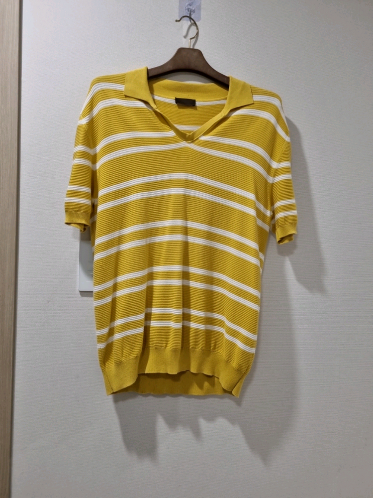 Altea 알테아(이태리 고급니트) 옐로우 스트라이프 니트 국내정품 이미지