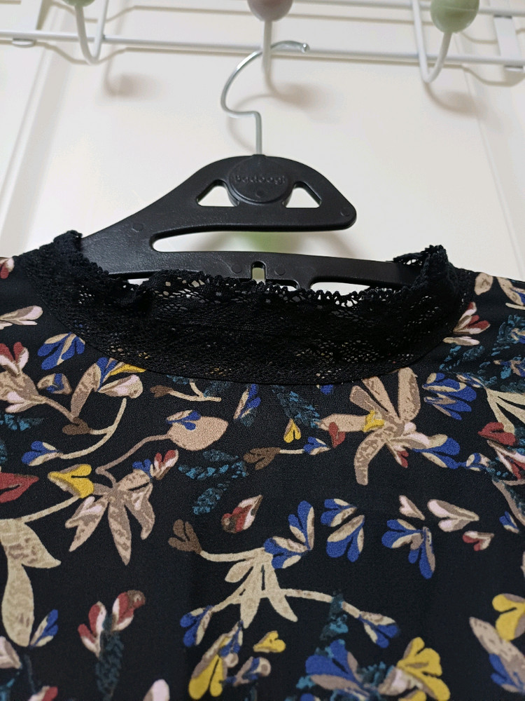 써스데이아일랜드 플라워 쉬폰원피스 S 모리걸보헤미안 이미지