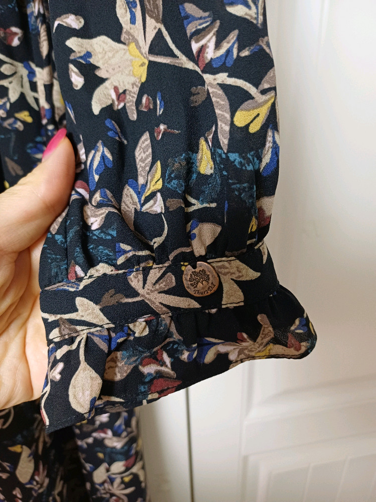 써스데이아일랜드 플라워 쉬폰원피스 S 모리걸보헤미안 이미지