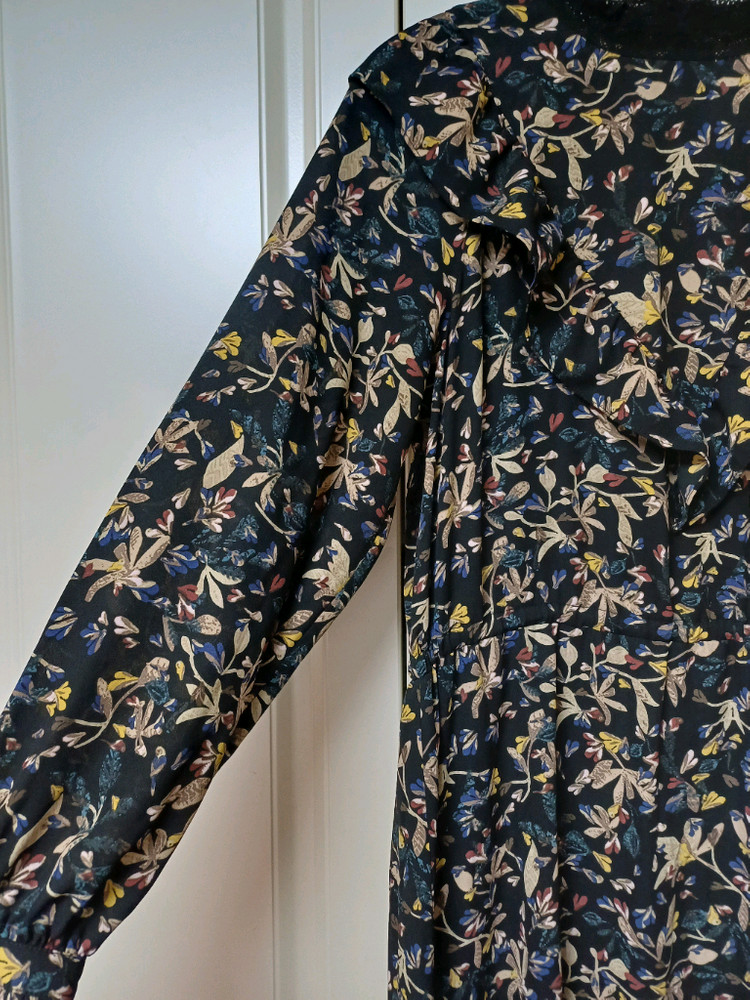 써스데이아일랜드 플라워 쉬폰원피스 S 모리걸보헤미안 이미지