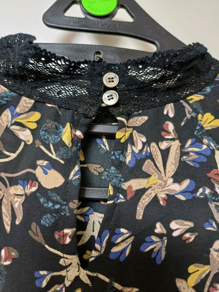 써스데이아일랜드 플라워 쉬폰원피스 S 모리걸보헤미안 이미지