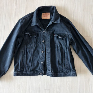 90년대 리바이스 블랙데님 흑청 트러커자켓 이미지