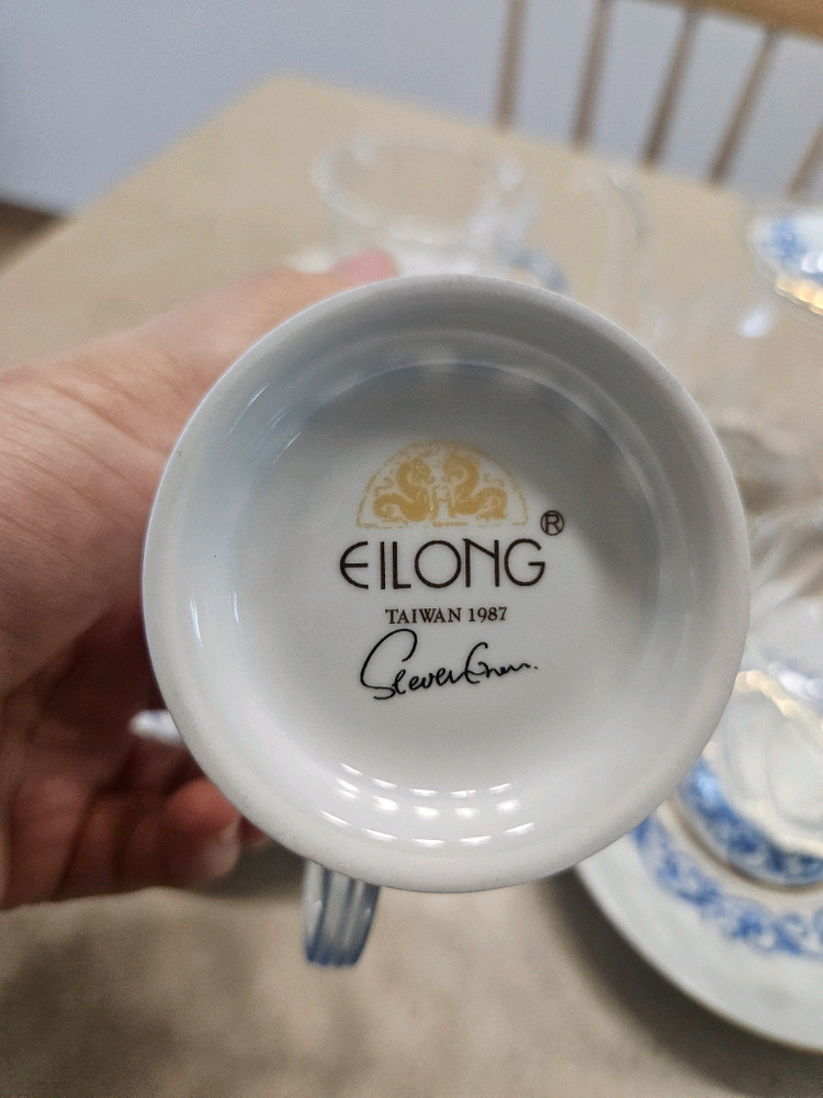 일롱 퓨전아시아 티잔 홍차잔 2인세트 일괄 이미지