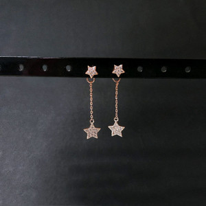 [새상품,선물박스포장]스와로브스키스톤 별 드롭 귀걸이/목걸이 반지 팔찌 진주 샤넬 까르띠에 반클리프 루이비통 불가리 이미지