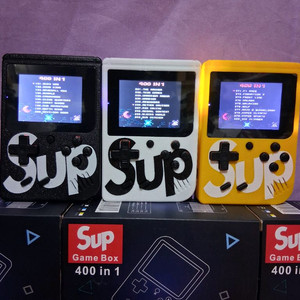 휴대용자체내장400게임기.엘로우3개.불랙2개.화이트1개.총6개일괄 이미지