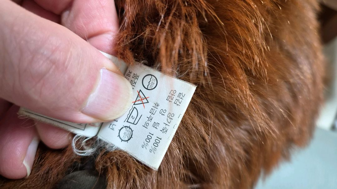 천연 양가죽/양털 100% + 리얼 폭스퍼 중기장 무스탕 (상태 최상) 이미지