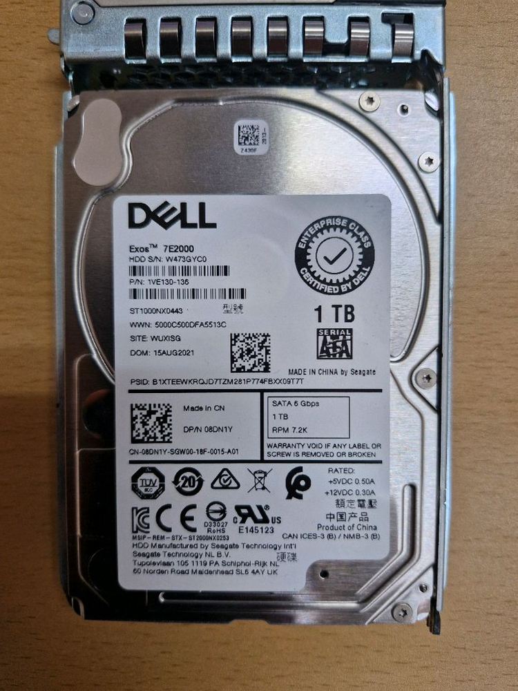 델 서버용 1TB SATA 2.5인치 HDD 팝니다 이미지