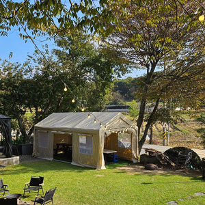 테라스 그늘막 창고 장박 농막 가제보 캐노피천막 야외 캠핑 옥상 몽골텐트 천막 이미지