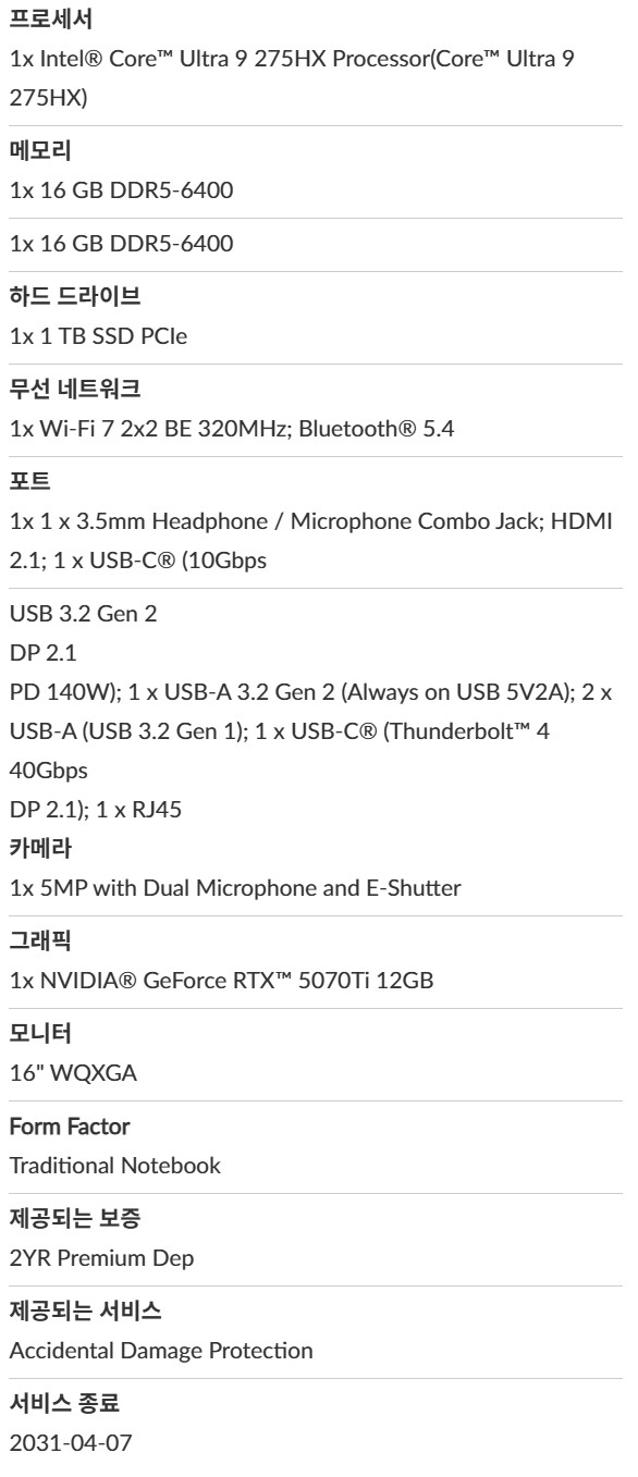 [미개봉]레노버 LEGION Pro 7 16IAX10 5070Ti Plus 게이밍노트북 판매합니다 이미지