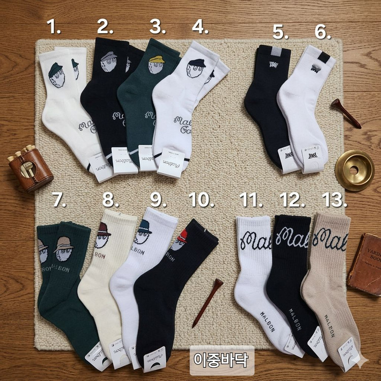 (5+1 이벤트!)52종/말본 타이틀 pxg 골프 니삭스 양말 이미지