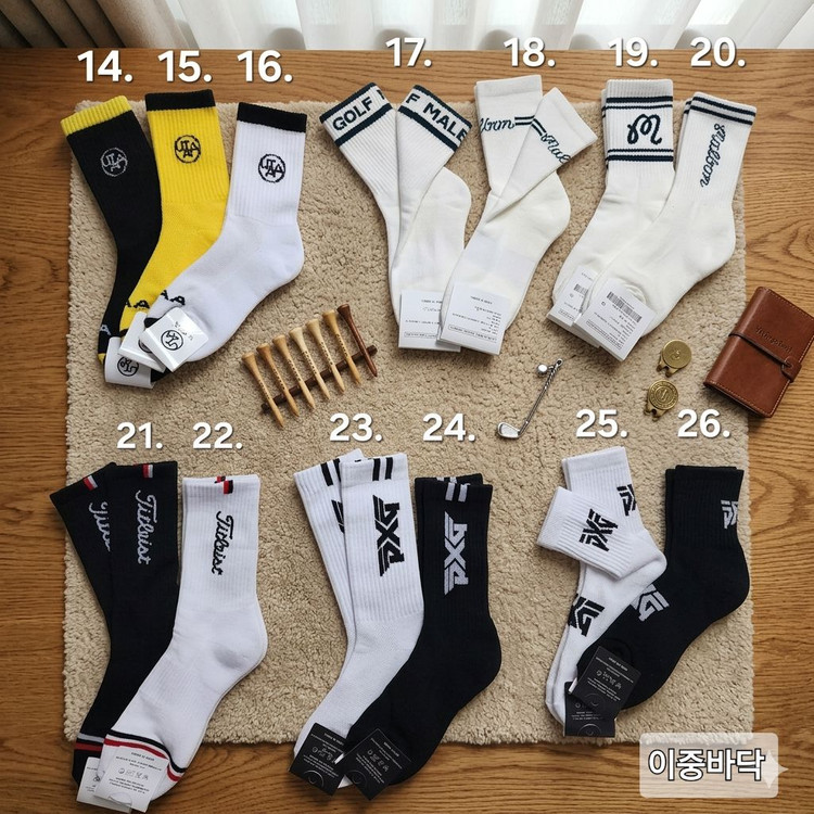 (5+1 이벤트!)52종/말본 타이틀 pxg 골프 니삭스 양말 이미지