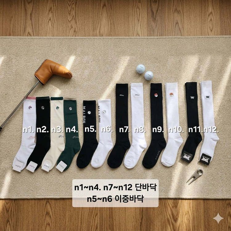 (5+1 이벤트!)52종/말본 타이틀 pxg 골프 니삭스 양말 이미지