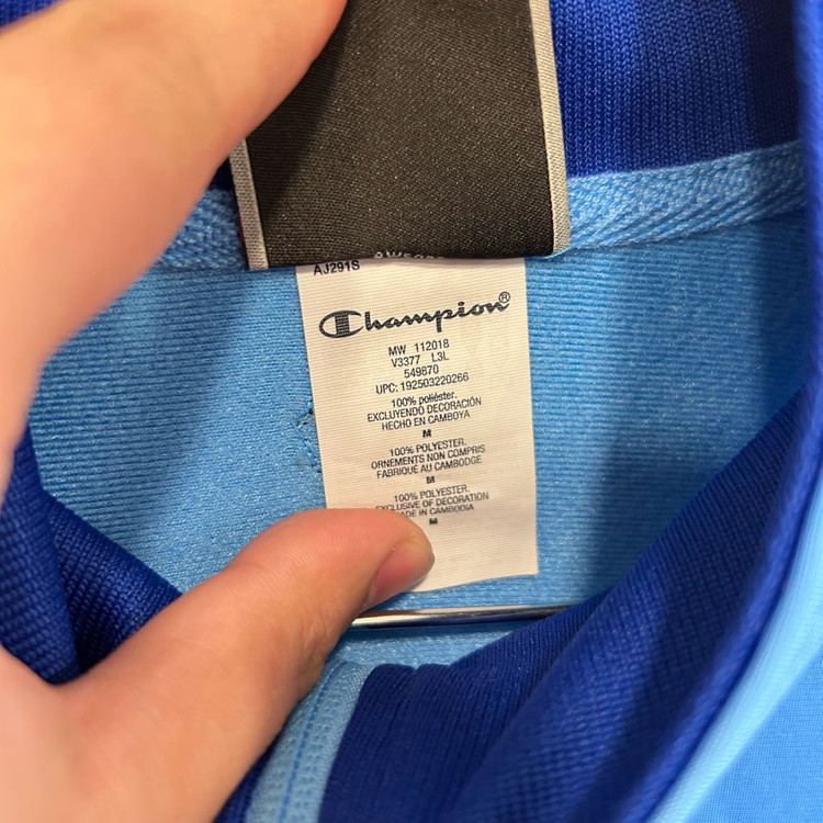 챔피온 올드스쿨 빅로고 글로시 트랙라인 저지 이미지