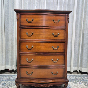 엔틱 원목 5단 서랍장 이미지