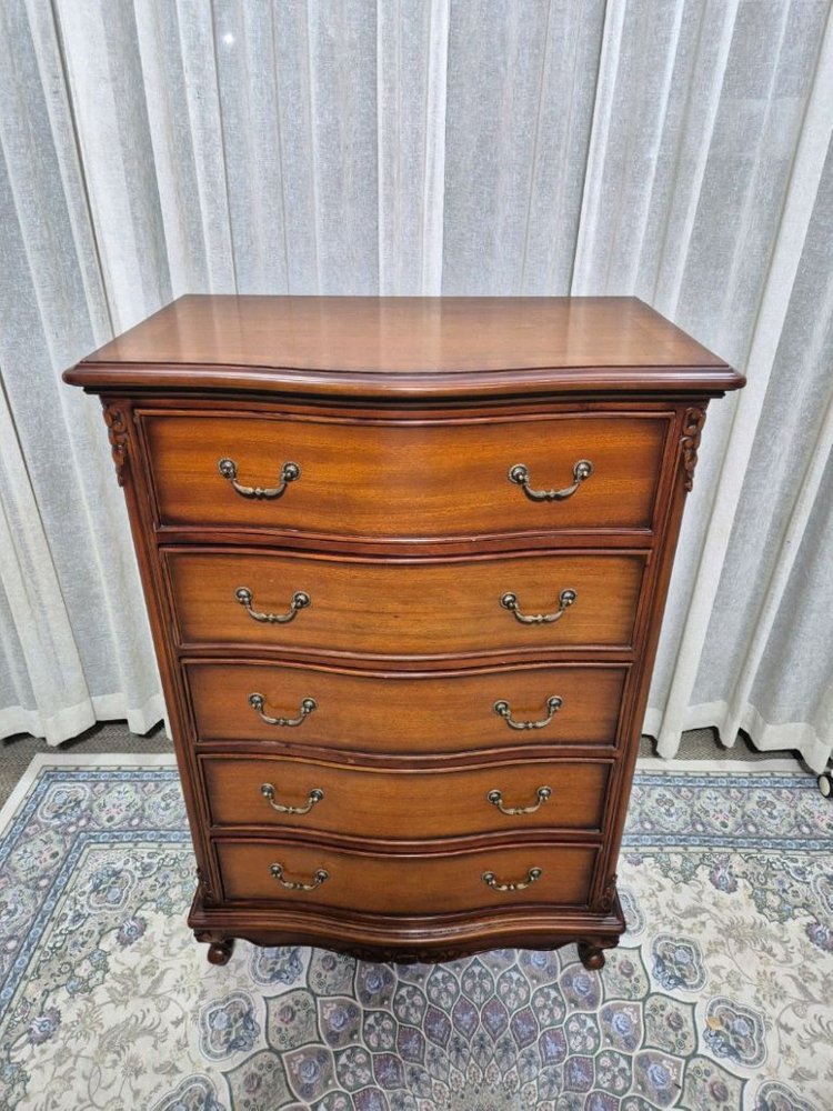 엔틱 원목 5단 서랍장 이미지