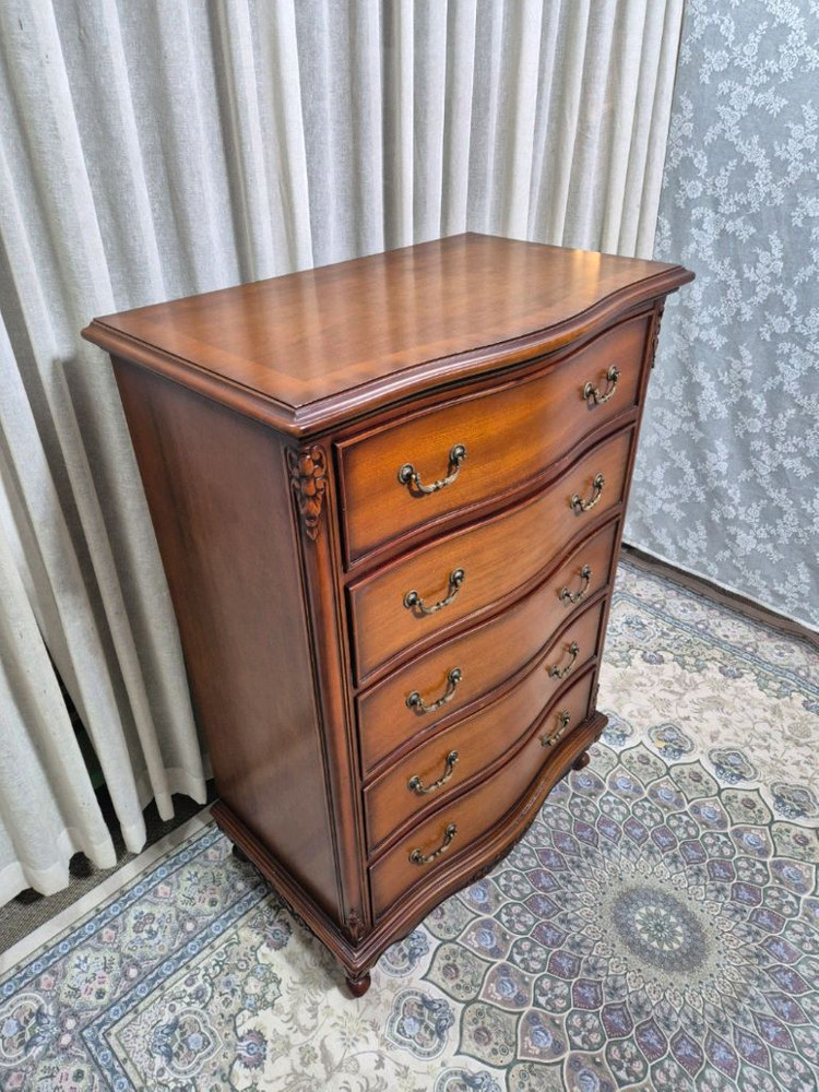 엔틱 원목 5단 서랍장 이미지