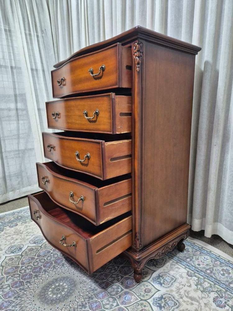 엔틱 원목 5단 서랍장 이미지