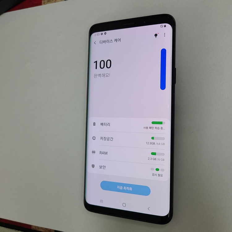 갤럭시 S9플러스 블랙 64G SK 무잔상 A급 213718 이미지