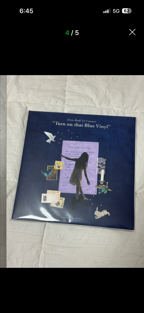 백예린lp 턴 온 댓 블루 바이닐 라이브 LP 블루 (2LP) 미개봉 이미지