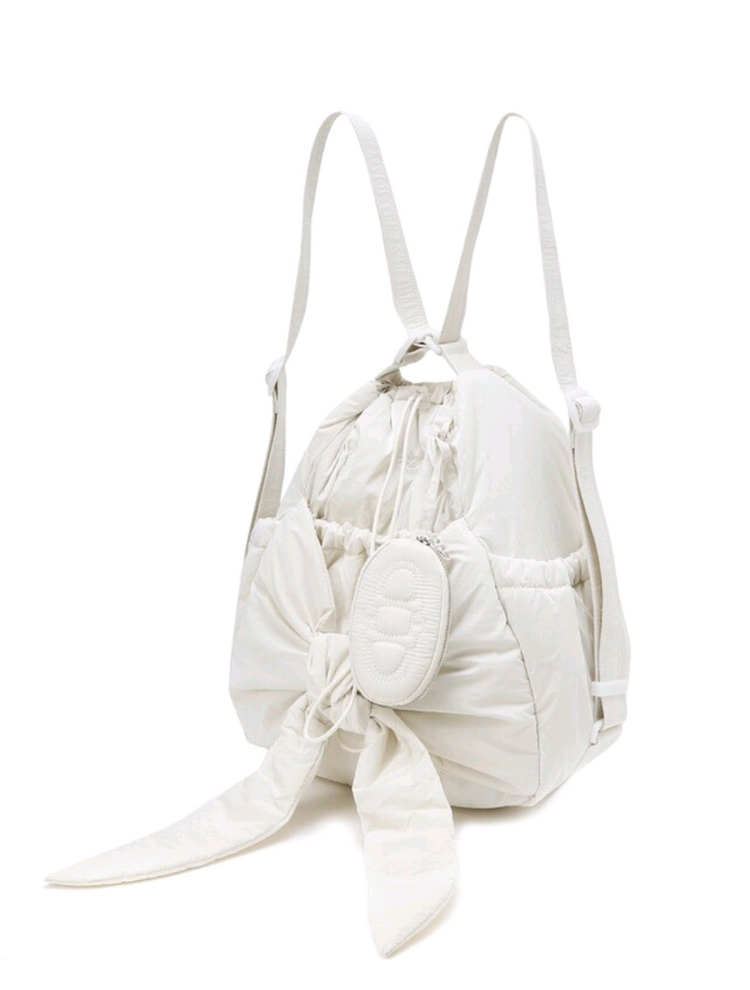 아떼바네사브루노 르봉 [RUBAN] 아이보리 리본 백팩 겸 숄더백 S 이미지
